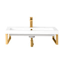 Radiant Gold / 31.5" White Glossy Composite Stone Top