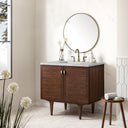 Mid-Century Walnut / Eternal Jasmine Pearl - 3 Faucet Holes