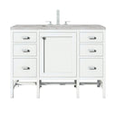 Glossy White / Victorian Silver - 3 Faucet Holes