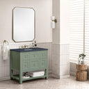 Smokey Celadon / Charcoal Soapstone - 3 Faucet Holes