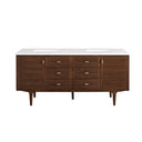 Mid-Century Walnut / White Zeus - 3 Faucet Holes