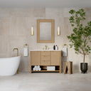 Seaside Oak / White Zeus - 3 Faucet Holes