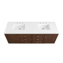 Mid-Century Walnut / White Zeus - 3 Faucet Holes