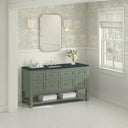 Smokey Celadon / Charcoal Soapstone - 3 Faucet Holes