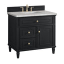 Black Onyx / Victorian Silver - 3 Faucet Holes