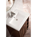 Mid-Century Acacia / White Glossy / Brushed Nickel - 1 Faucet Hole