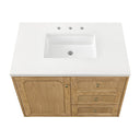 Light Natural Oak / White Zeus - 3 Faucet Holes