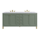 Smokey Celadon / Carrara White - 3 Faucet Holes