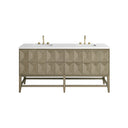 Pebble Oak / White Zeus - 3 Faucet Holes
