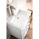 Glossy White / White Glossy / Brushed Nickel - 1 Faucet Hole