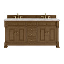 Honey Oak / Carrara White - 3 Faucet Holes