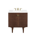 Mid-Century Walnut / White Zeus - 3 Faucet Holes