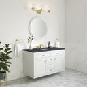 Glossy White / Charcoal Soapstone - 3 Faucet Holes
