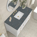 Bright White / Parisien Bleu - 3 Faucet Holes