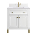 Glossy White / White Zeus - 1 Faucet Hole