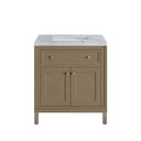 Walnut Whisper / Carrara White - 3 Faucet Holes