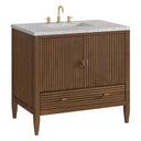 Mid-Century Walnut / Eternal Jasmine Pearl - 3 Faucet Holes