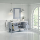 Serenity Blue / Carrara White - 3 Faucet Holes
