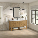 Light Natural Oak / White Zeus - 1 Faucet Hole