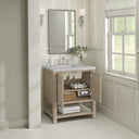 Whitewashed Oak / Eternal Jasmine Pearl - 3 Faucet Holes
