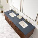 Mid-Century Walnut / Charcoal Soapstone - 3 Faucet Holes