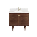Mid-Century Walnut / White Zeus - 1 Faucet Hole
