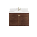 Mid-Century Walnut / White Zeus - 1 Faucet Hole