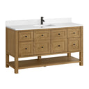 Light Natural Oak / White Zeus - 1 Faucet Hole