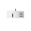 Glossy White / Matte Black / Glossy White - 1 Faucet Hole