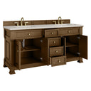 Honey Oak / Victorian Silver - 3 Faucet Holes