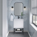 Glossy White / Matte Black / Glossy White - 1 Faucet Hole