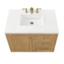 Light Natural Oak / White Zeus - 3 Faucet Holes
