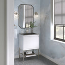 Glossy White / Brushed Nickel / Charcoal Black - 1 Faucet Hole