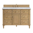 Light Natural Oak / Carrara White - 3 Faucet Holes