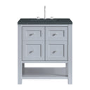 Serenity Blue / Charcoal Soapstone - 3 Faucet Holes