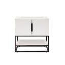 Glossy White / Glossy White / Matte Black - 1 Faucet Hole