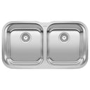 Blanco Stellar 33" 50/50 Double Bowl Undermount Stainless Steel Kitchen Sink