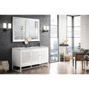 Glossy White / Carrara White - 3 Faucet Holes