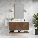 Chestnut / White Zeus - 3 Faucet Holes