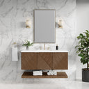 Chestnut / White Zeus - 3 Faucet Holes