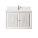 Glossy White / White Zeus - 1 Faucet Hole