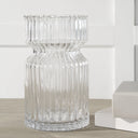 Renwil Gladys Indoor Mouth Blown Glass Glass Vase - Clear Fluted
