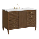 Mid-Century Walnut / White Zeus - 3 Faucet Holes