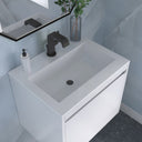 Glossy White / Matte Black / Glossy White - 1 Faucet Hole
