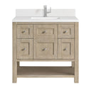 Whitewashed Oak / White Zeus - 1 Faucet Hole