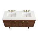 Mid-Century Walnut / White Zeus - 3 Faucet Holes