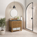 Light Natural Oak / Parisien Bleu - 3 Faucet Holes