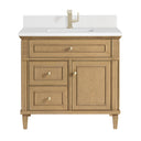 Light Natural Oak / White Zeus - 1 Faucet Hole