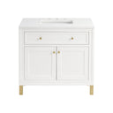 Glossy White / White Zeus - 3 Faucet Holes