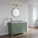 Smokey Celadon / Carrara White - 3 Faucet Holes